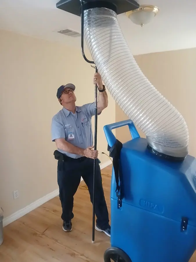 Mini Split Installation technician using HEPA equipment in West St. Paul